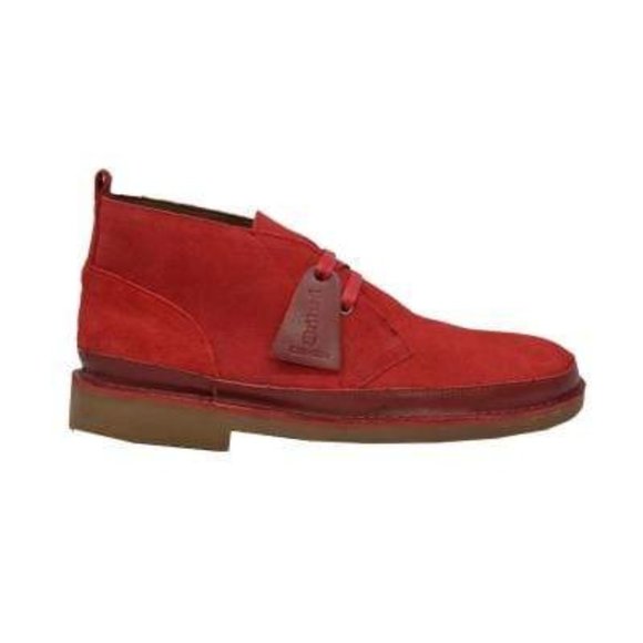 British Walkers Cambridge Men's Red Suede Desert Boots - Picture 2 of 6